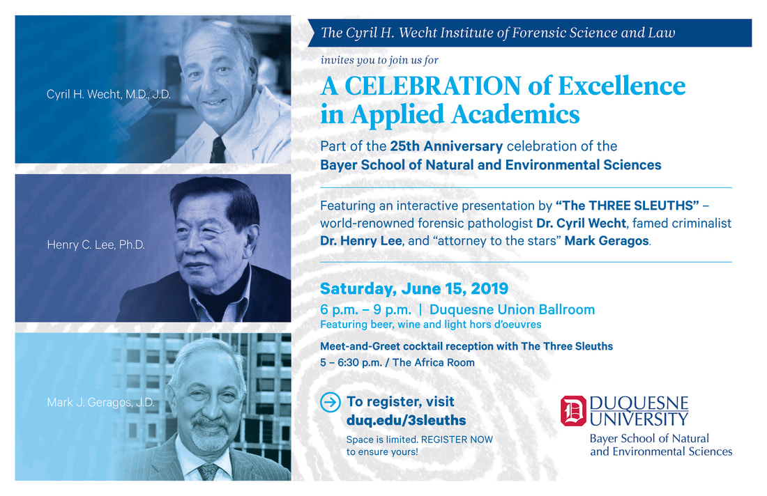 Join us for an evening of drinks, hors d'oeuvres and enlightening entertainment as we celebrate the 25th anniversary of the Bayer School of Natural and Environment Sciences, featuring a presentation by The Three Sleuths
